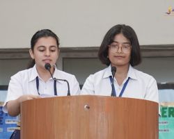 A duo of students addressing the audience (1)