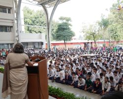 Principal Mrs. Promini Chopra addressing the assembly (1)