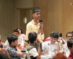 Saurabh asking a question to Shiv da