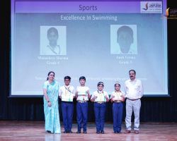 Students who received excellence in Swimming