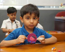Little Star with his creation