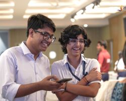 Student and Parent beaming with pride after seeing the results