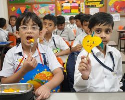 Junior Wing made creative mango signs