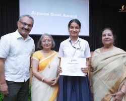 Priyamvada Singh received the Alpana Goel Award for Excellence in Geography