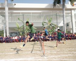 Overcoming barriers, one leap at a time in the thrilling hurdle race.
