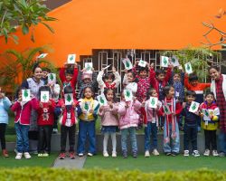 Proudly presenting their festive masterpieces.